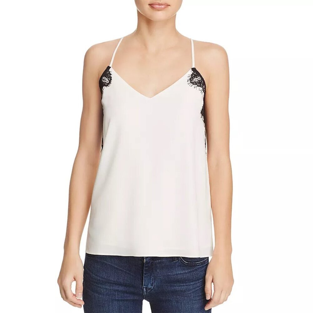 cooper & ella Klara Lace-Trim Cami Ivory Top Size M